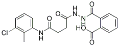 2-(N'-[3-(3-CHLORO-2-METHYL-PHENYLCARBAMOYL)-PROPIONYL]-HYDRAZINOCARBONYL)-BENZOIC ACID Struktur