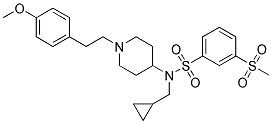 N-(CYCLOPROPYLMETHYL)-N-(1-[2-(4-METHOXYPHENYL)ETHYL]PIPERIDIN-4-YL)-3-(METHYLSULFONYL)BENZENESULFONAMIDE Struktur