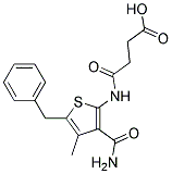 N-(5-BENZYL-3-CARBAMOYL-4-METHYL-THIOPHEN-2-YL)-SUCCINAMIC ACID Struktur