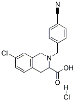 7-CHLORO-2-(4-CYANO-BENZYL)-1,2,3,4-TETRAHYDRO-ISOQUINOLINE-3-CARBOXYLIC ACID HYDROCHLORIDE Struktur