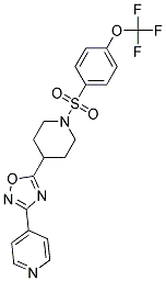 4-[5-(1-([4-(TRIFLUOROMETHOXY)PHENYL]SULFONYL)PIPERIDIN-4-YL)-1,2,4-OXADIAZOL-3-YL]PYRIDINE Struktur