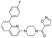 8-(4-FLUOROPHENYL)-2-[4-(ISOXAZOL-5-YLCARBONYL)PIPERAZIN-1-YL]QUINOLINE Struktur