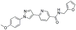 N-(2-FURYLMETHYL)-6-[1-(4-METHOXYPHENYL)-1H-PYRAZOL-4-YL]NICOTINAMIDE Struktur