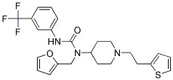 N-(2-FURYLMETHYL)-N-(1-[2-(2-THIENYL)ETHYL]PIPERIDIN-4-YL)-N'-[3-(TRIFLUOROMETHYL)PHENYL]UREA Struktur