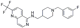 N-([1-(3-FLUOROBENZYL)PIPERIDIN-4-YL]METHYL)-2-(TRIFLUOROMETHYL)-1,6-NAPHTHYRIDIN-5-AMINE Struktur