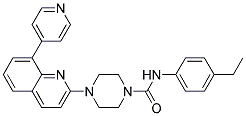 N-(4-ETHYLPHENYL)-4-(8-PYRIDIN-4-YLQUINOLIN-2-YL)PIPERAZINE-1-CARBOXAMIDE Struktur