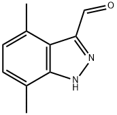 4,7-DIMETHYL-3-FORMYL (1H)INDAZOLE Struktur