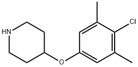 4-(4-CHLORO-3,5-DIMETHYLPHENOXY)PIPERIDINE Struktur