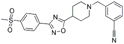 3-[(4-(3-[4-(METHYLSULFONYL)PHENYL]-1,2,4-OXADIAZOL-5-YL)PIPERIDIN-1-YL)METHYL]BENZONITRILE Struktur