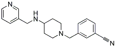 3-((4-[(PYRIDIN-3-YLMETHYL)AMINO]PIPERIDIN-1-YL)METHYL)BENZONITRILE Struktur