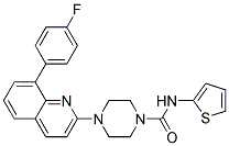 4-[8-(4-FLUOROPHENYL)QUINOLIN-2-YL]-N-2-THIENYLPIPERAZINE-1-CARBOXAMIDE Struktur