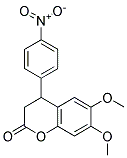 6,7-DIMETHOXY-4-(4-NITRO-PHENYL)-CHROMAN-2-ONE Struktur