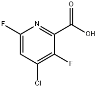 4-CHLORO-3,6-DIFLUORO-PYRIDINE-2-CARBOXYLIC ACID Struktur