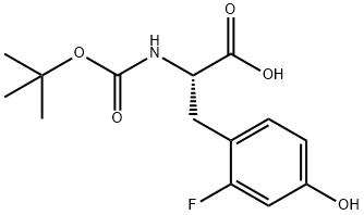 (R)-2-TERT-BUTOXYCARBONYLAMINO-3-(2-FLUORO-4-HYDROXY-PHENYL)-PROPIONIC ACID Struktur