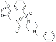 4-BENZYL-N-(2-FURYLMETHYL)-1-[(3-METHOXYPHENYL)SULFONYL]PIPERAZINE-2-CARBOXAMIDE Struktur