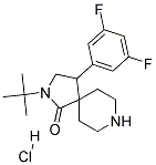 2-TERT-BUTYL-4-(3,5-DIFLUOROPHENYL)-2,8-DIAZASPIRO[4.5]DECAN-1-ONE HYDROCHLORIDE Struktur