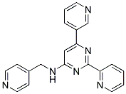 2-PYRIDIN-2-YL-6-PYRIDIN-3-YL-N-(PYRIDIN-4-YLMETHYL)PYRIMIDIN-4-AMINE Struktur