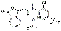 3-CHLORO-2-(2-([3-OXO-2-BENZOFURAN-1(3H)-YLIDEN]METHYL)HYDRAZINO)-5-(TRIFLUOROMETHYL)PYRIDINIUM ACETATE Struktur