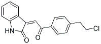 3-[2-[4-(2-CHLORO-ETHYL)-PHENYL]-2-OXO-ETH-(Z)-YLIDENE]-1,3-DIHYDRO-INDOL-2-ONE Struktur