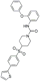 N-(2-PHENOXYPHENYL)-4-([4-(2-THIENYL)PHENYL]SULFONYL)PIPERIDINE-1-CARBOXAMIDE Struktur