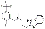 3-(1H-BENZIMIDAZOL-2-YL)-N-[2-FLUORO-5-(TRIFLUOROMETHYL)BENZYL]-N-METHYLPROPAN-1-AMINE Struktur