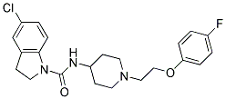 5-CHLORO-N-(1-[2-(4-FLUOROPHENOXY)ETHYL]PIPERIDIN-4-YL)INDOLINE-1-CARBOXAMIDE Struktur