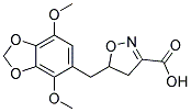 5-[(4,7-DIMETHOXY-1,3-BENZODIOXOL-5-YL)METHYL]-4,5-DIHYDROISOXAZOLE-3-CARBOXYLIC ACID Struktur