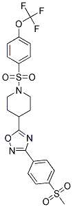 4-(3-[4-(METHYLSULFONYL)PHENYL]-1,2,4-OXADIAZOL-5-YL)-1-([4-(TRIFLUOROMETHOXY)PHENYL]SULFONYL)PIPERIDINE Struktur