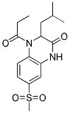 3-ISOBUTYL-7-(METHYLSULFONYL)-4-PROPIONYL-3,4-DIHYDROQUINOXALIN-2(1H)-ONE Struktur