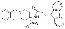 4-(((9H-FLUOREN-9-YL)METHOXY)CARBONYLAMINO)-1-(2-METHYLBENZYL)PIPERIDINE-4-CARBOXYLIC ACID Struktur