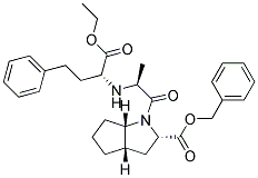 2-[N-[(R)-1-ETHOXYCARBONYL-3-PHENYLPROPYL]-L-ALANYL]-(1S,3S,5S)-2-AZABICYCLO[3.3.0]OCTANE-3-CARBOXYLIC ACID, BENZYL ESTER Struktur