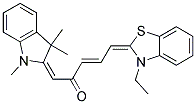 (E)-5-[3-ETHYL-1,3-BENZOTHIAZOL-2(3H)-YLIDENE]-1-(1,3,3-TRIMETHYL-1,3-DIHYDRO-2H-INDOL-2-YLIDENE)-3-PENTEN-2-ONE Struktur