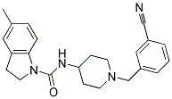 N-[1-(3-CYANOBENZYL)PIPERIDIN-4-YL]-5-METHYLINDOLINE-1-CARBOXAMIDE Struktur