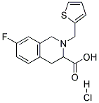 7-FLUORO-2-THIOPHEN-2-YLMETHYL-1,2,3,4-TETRAHYDRO-ISOQUINOLINE-3-CARBOXYLIC ACID HYDROCHLORIDE Struktur