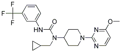 N-(CYCLOPROPYLMETHYL)-N-[1-(4-METHOXYPYRIMIDIN-2-YL)PIPERIDIN-4-YL]-N'-[3-(TRIFLUOROMETHYL)PHENYL]UREA Struktur