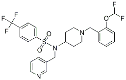 N-(1-[2-(DIFLUOROMETHOXY)BENZYL]PIPERIDIN-4-YL)-N-(PYRIDIN-3-YLMETHYL)-4-(TRIFLUOROMETHYL)BENZENESULFONAMIDE Struktur