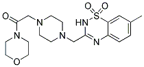 7-METHYL-3-([4-(2-MORPHOLIN-4-YL-2-OXOETHYL)PIPERAZIN-1-YL]METHYL)-2H-1,2,4-BENZOTHIADIAZINE 1,1-DIOXIDE Struktur