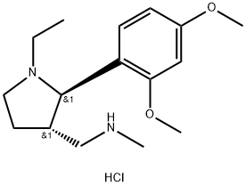 [(2R,3S)-2-(2,4-DIMETHOXY-PHENYL)-1-ETHYL-PYRROLIDIN-3-YLMETHYL]-METHYL-AMINE HYDROCHLORIDE Struktur