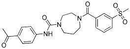 N-(4-ACETYLPHENYL)-4-[3-(METHYLSULFONYL)BENZOYL]-1,4-DIAZEPANE-1-CARBOXAMIDE Struktur