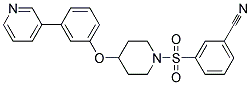 3-([4-(3-PYRIDIN-3-YLPHENOXY)PIPERIDIN-1-YL]SULFONYL)BENZONITRILE Struktur