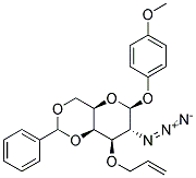 4-METHOXYPHENYL 3-O-ALLYL-2-AZIDO-4,6-O-BENZYLIDENE-2-DEOXY-BETA-D-GALACTOPYRANOSIDE Struktur