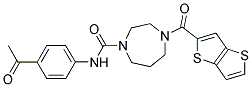 N-(4-ACETYLPHENYL)-4-(THIENO[3,2-B]THIEN-2-YLCARBONYL)-1,4-DIAZEPANE-1-CARBOXAMIDE Struktur