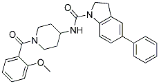 N-[1-(2-METHOXYBENZOYL)PIPERIDIN-4-YL]-5-PHENYLINDOLINE-1-CARBOXAMIDE Struktur