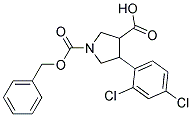 4-(2,4-DICHLORO-PHENYL)-PYRROLIDINE-1,3-DICARBOXYLIC ACID 1-BENZYL ESTER Struktur