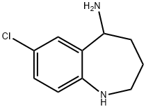 7-CHLORO-2,3,4,5-TETRAHYDRO-1H-BENZO[B]AZEPIN-5-YLAMINE Struktur