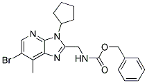 (6-BROMO-3-CYCLOPENTYL-7-METHYL-3H-IMIDAZO[4,5-B]PYRIDIN-2-YLMETHYL)-CARBAMIC ACID BENZYL ESTER Struktur