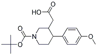 N-BOC-4-(4-METHOXYPHENYL)-PIPERIDINE-3-ACETIC ACID Struktur