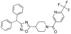 5-((4-[3-(DIPHENYLMETHYL)-1,2,4-OXADIAZOL-5-YL]PIPERIDIN-1-YL)CARBONYL)-2-(TRIFLUOROMETHYL)PYRIDINE Struktur