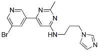 6-(5-BROMOPYRIDIN-3-YL)-N-[3-(1H-IMIDAZOL-1-YL)PROPYL]-2-METHYLPYRIMIDIN-4-AMINE Struktur