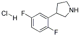 3-(2,5-DIFLUOROPHENYL)PYRROLIDINE HYDROCHLORIDE Struktur